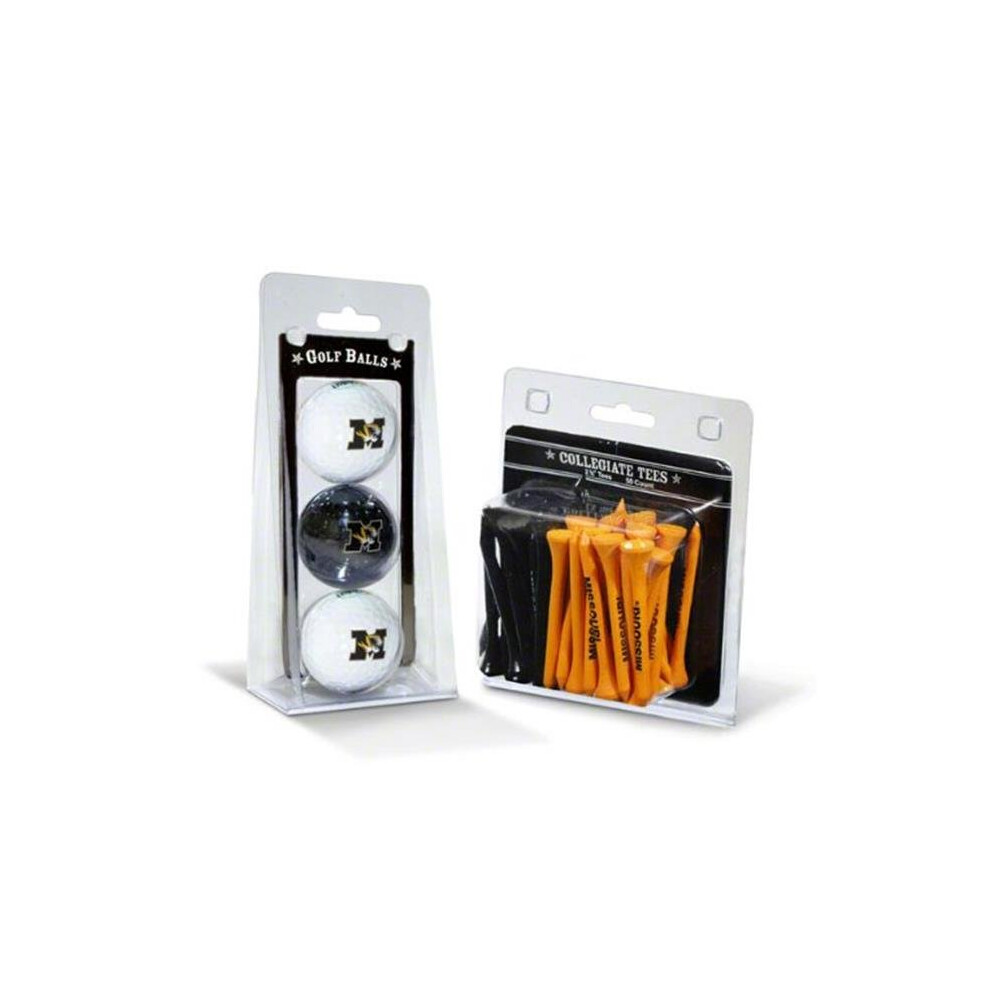 Photos - Golf Team 24999 Missouri NCAA 3 Balls & 50 Tees Pack
