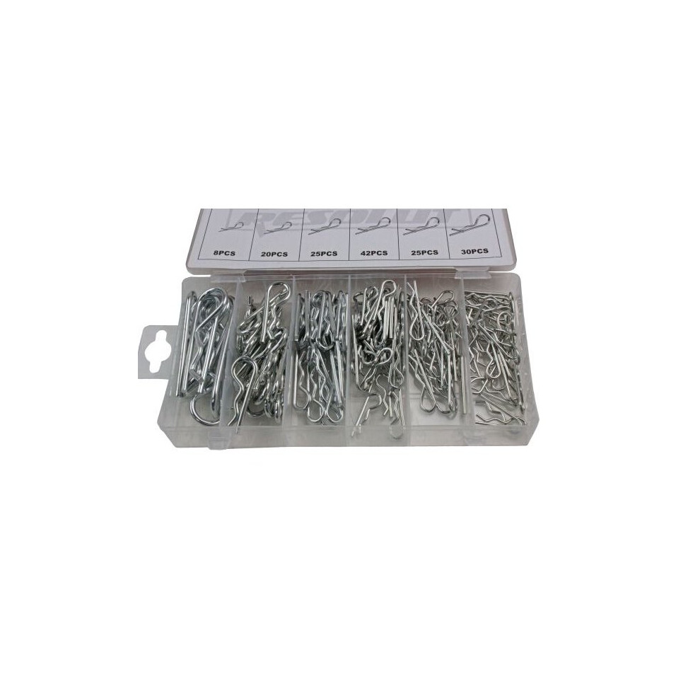 Resolut 150Pc Assorted Retaining Pins Spring Clips R Type 9060 5060599861708