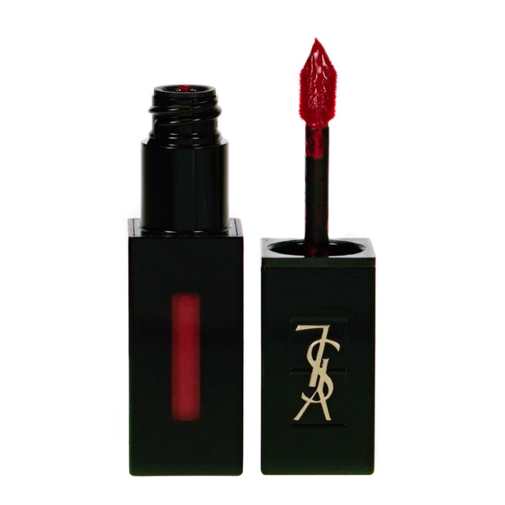 YSL Red Liquid  Lipstick Vernis A Levres Stain 401 Rouge Vinyle