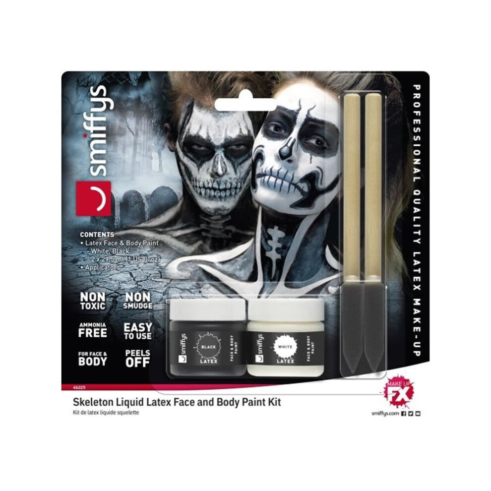 Smiffy's Skeleton Liquid Latex Kit, White
