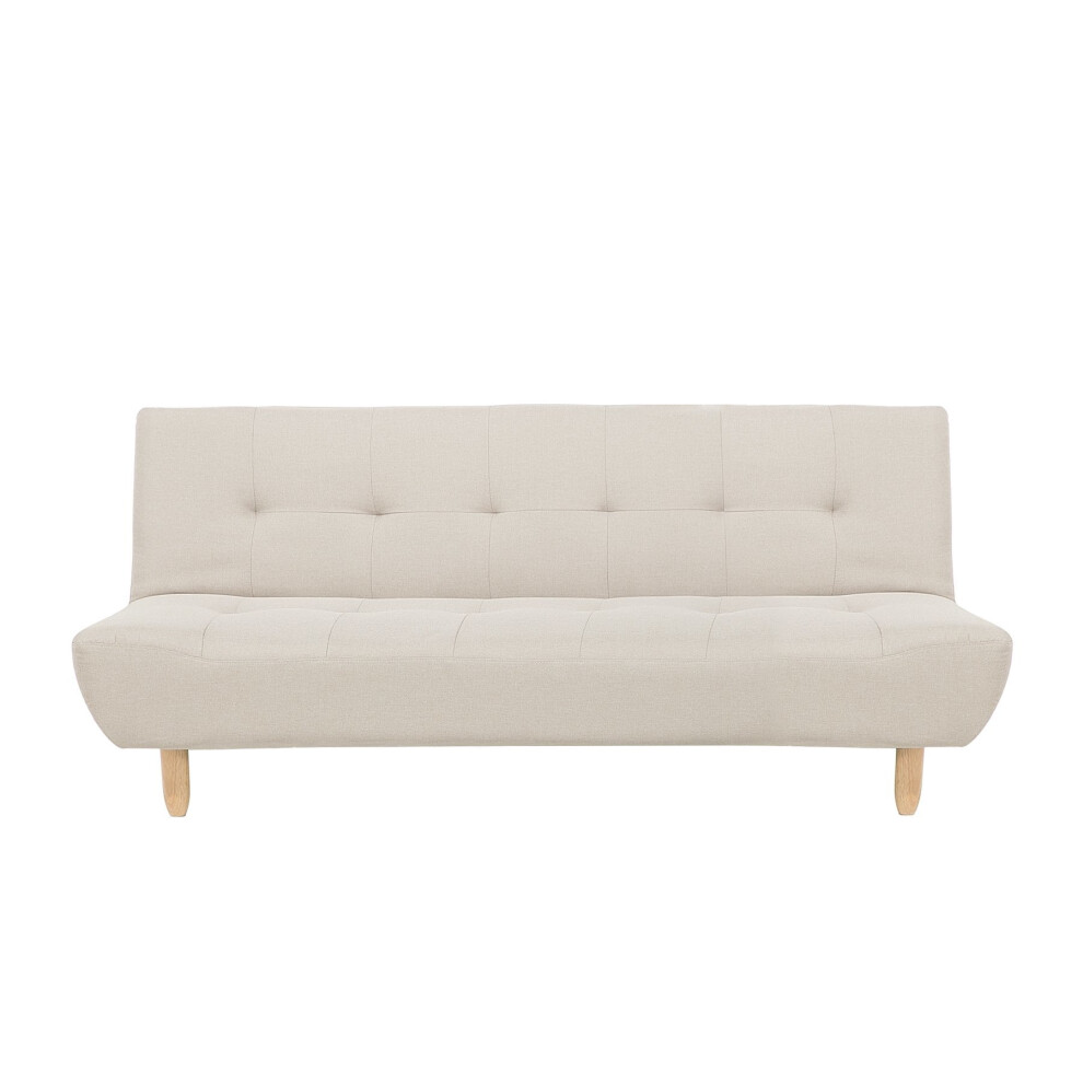 Fabric Sofa Bed Beige ALSTEN
