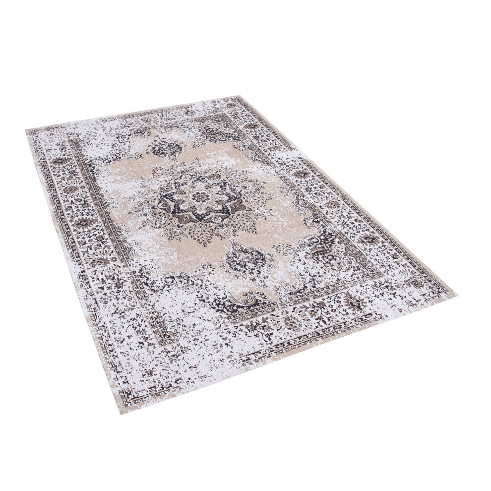 Vintage Area Rug 140 x 200 cm Grey ALMUS