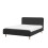 Beliani Fabric Double Bed Grey RENNES 1