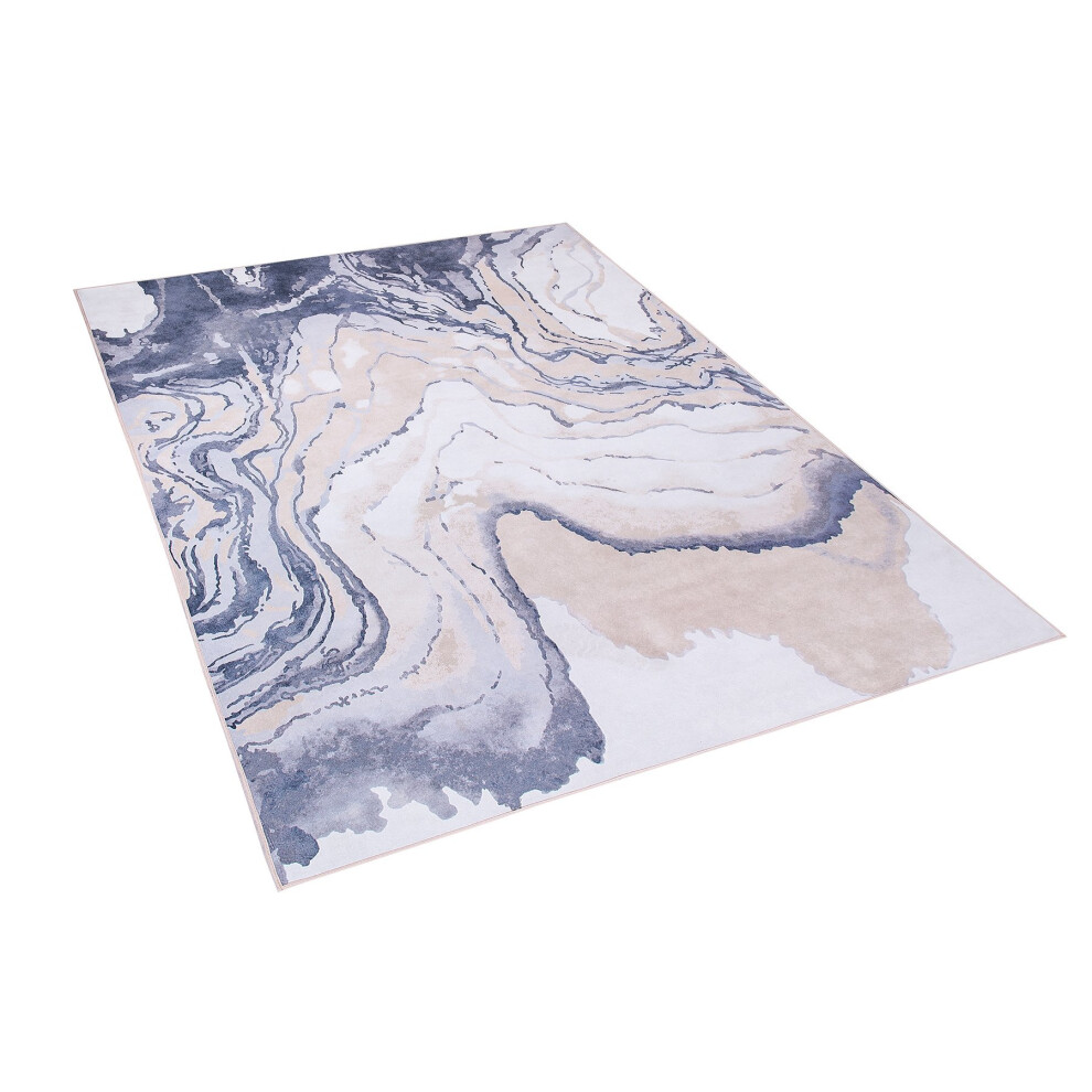 Area Rug 160 x 230 cm Blue and Beige GEBZE