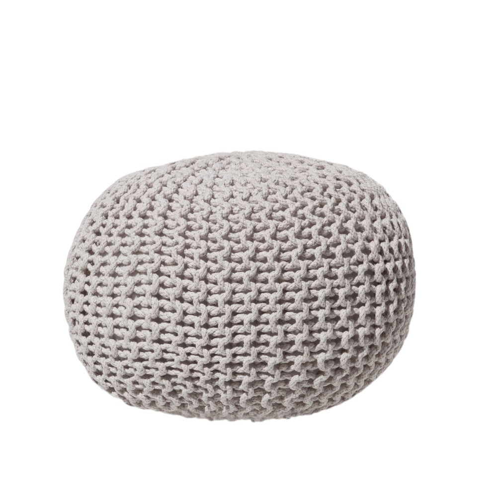 Pouffe 50 x 35 cm Light Grey CONRAD