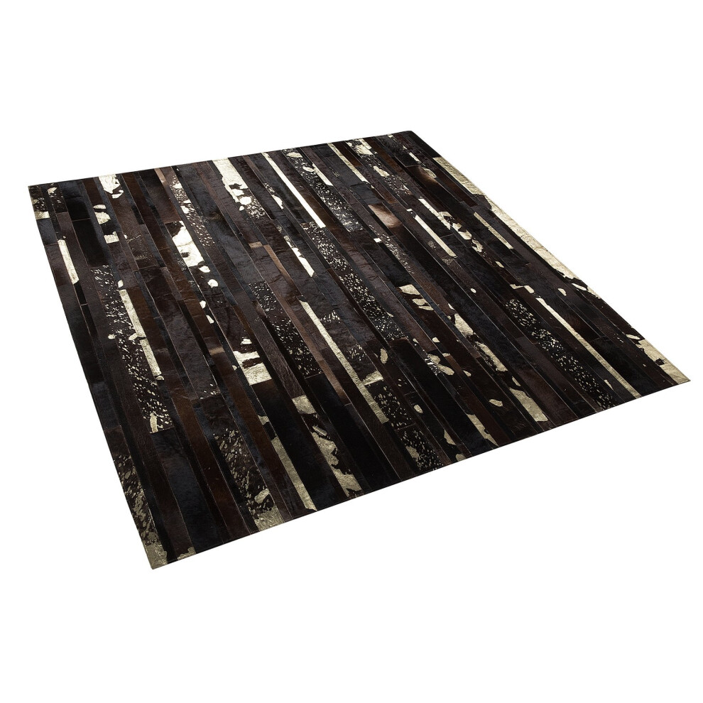 Cowhide Area Rug 200 x 200 cm Brown ARTVIN