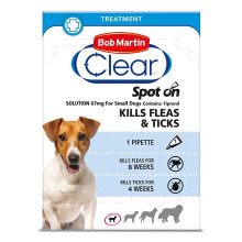 (Small Dog) Bob Martin Dog Flea & Tick Fipronil Solution | Flea & Tick Treatment For Dogs