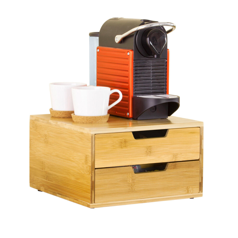 SoBuy FRG82-N, Coffee Pod Capsule Tea Storage Box Organizer 2 Drawers
