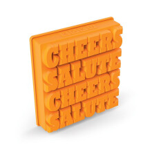 ZOKU Cheers Ice Cube maker - makes 4 large word Ice cubes - Food safe silicone
