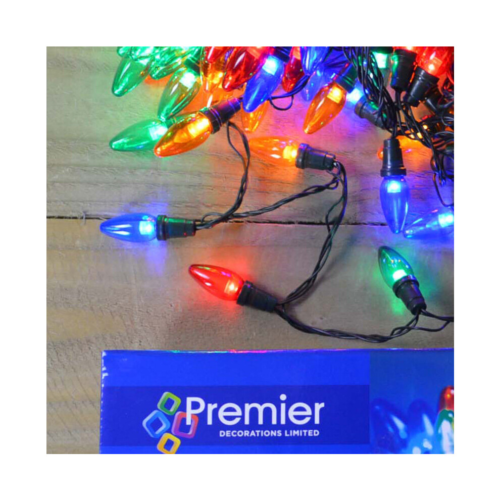 12m 120 LED Premier Multi Function Large Bulb Outdoor Christmas Festoon Lights