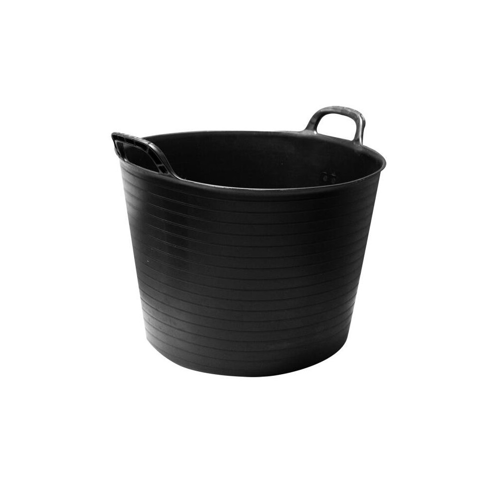 42L Black Flexi Plastic Tub / Bucket for Household and Garden