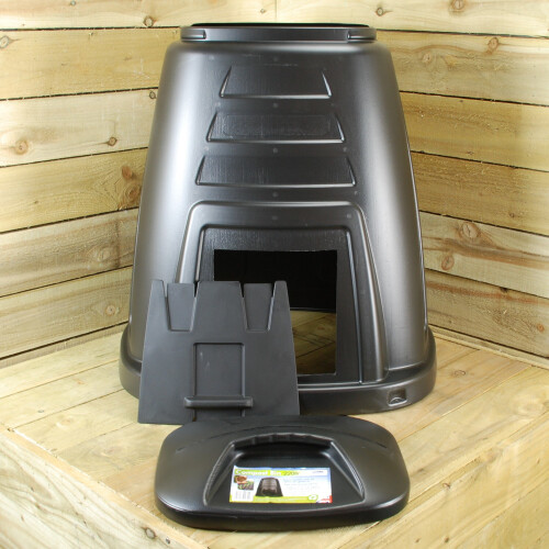 220 Litre Heavy Duty Plastic Compost Bin with Lid 1