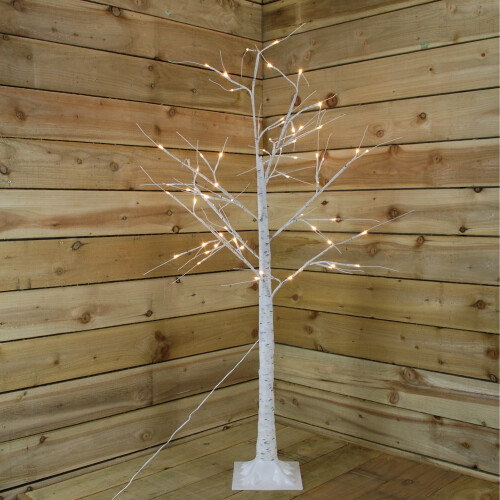 Snow Time 1.5m Christmas Twinkling Birch Tree with Warm White LEDs 2
