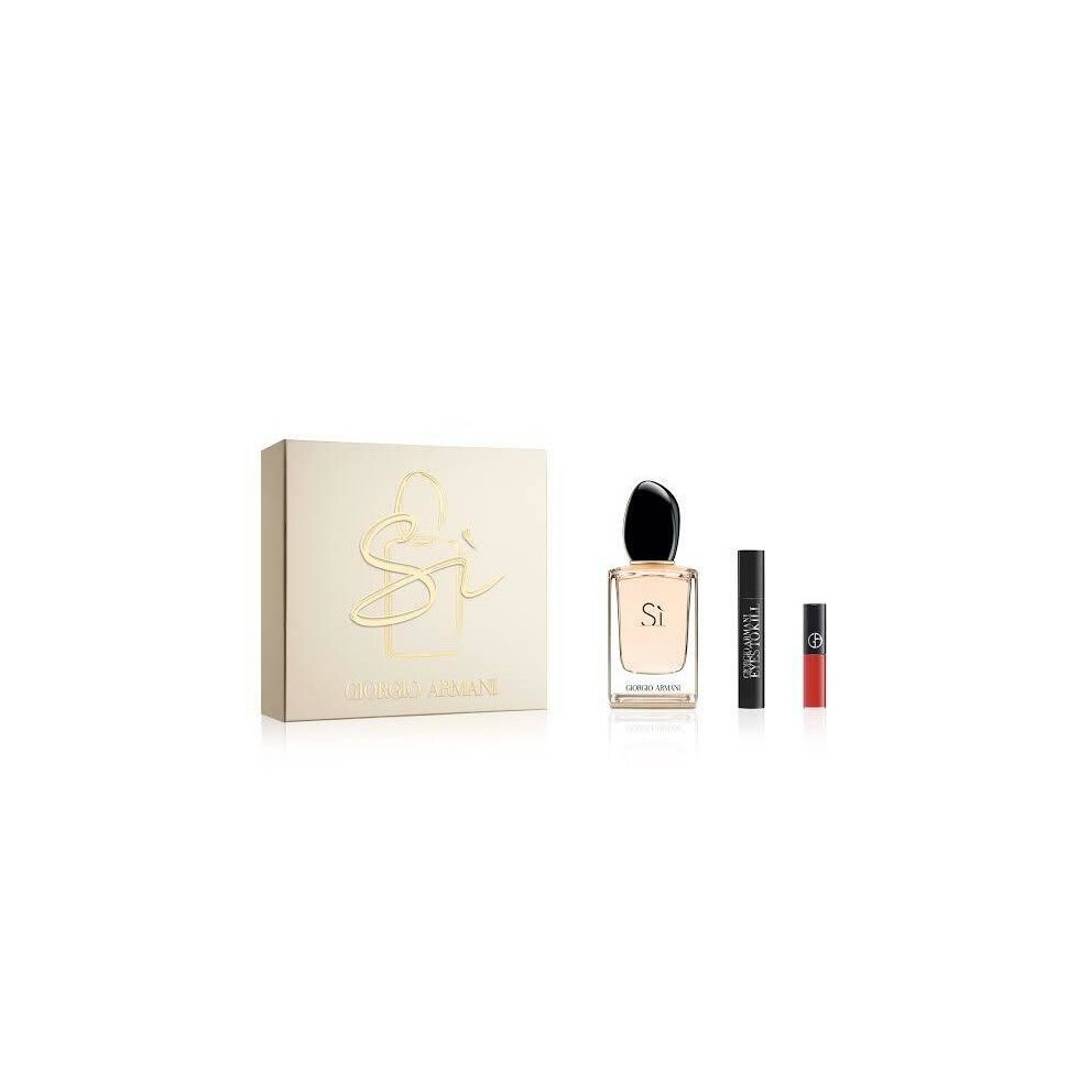 Emporio  Armani SiGift Set, 50ml Eau De Parfum +2ml Volume Mascara & 1.5ml Velve