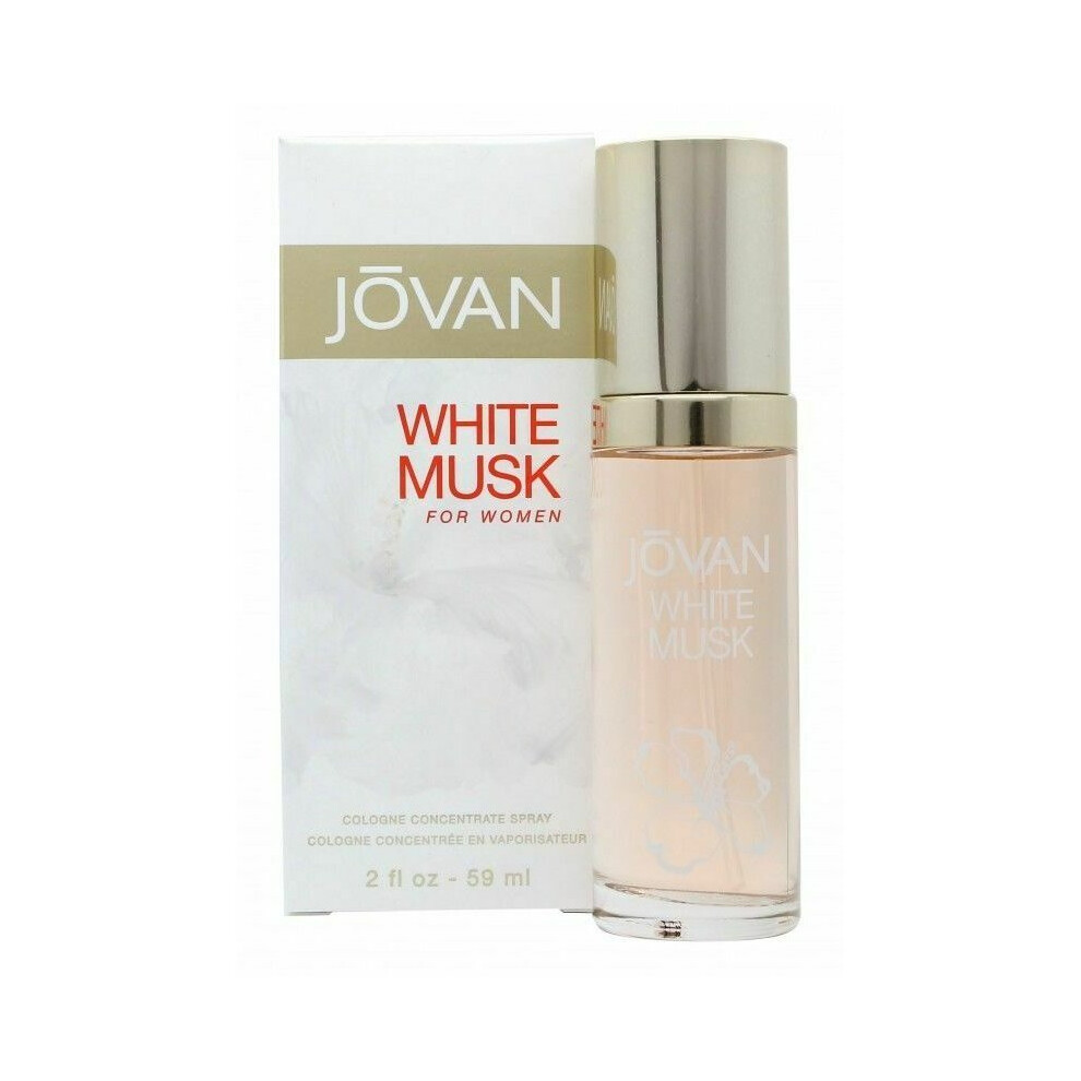 White Jovan Musk Eau De Cologne Spray For Women - 59 Ml