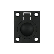 Deltana FRP175U19 1 3/4-Inch x 1 3/8-Inch Solid Brass with black finish Flush Ring Pull