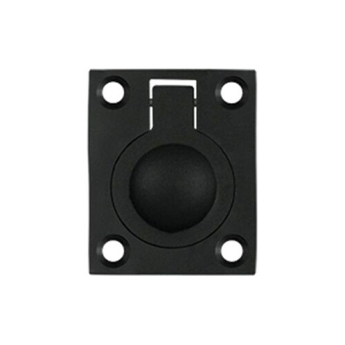 Deltana FRP175U19 1 3/4-Inch x 1 3/8-Inch Solid Brass with black finish Flush Ring Pull