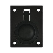 Deltana FRP25U19 2.5 x 1.87 in. Flush Ring Pull, Black - Solid