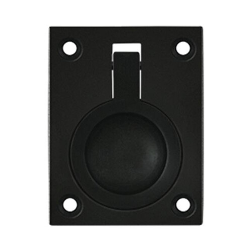 Deltana FRP25U19 2.5 x 1.87 in. Flush Ring Pull, Black - Solid