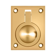 Deltana FRP25CR003 2 1/2-Inch x 1 7/8-Inch Solid Messing Flush Ring Pull