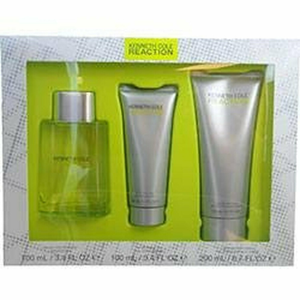 Kenneth Cole Reaction For Men, Gift Set 100ml Eau De Toilette,& Aftershave Gel 1