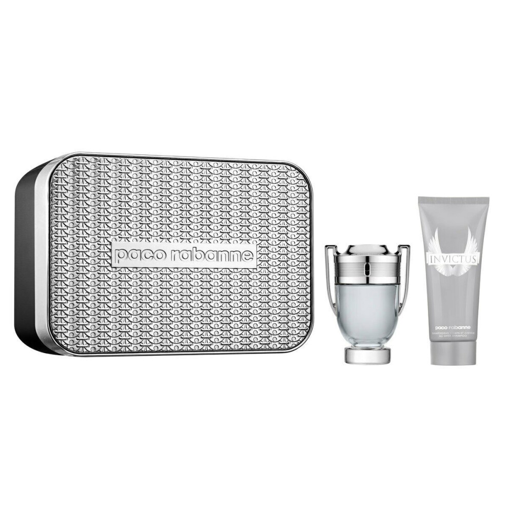 Paco Rabanne Invictus Gift Set for Men,Eau De Toilette Spray 100ml + 100ml Showe
