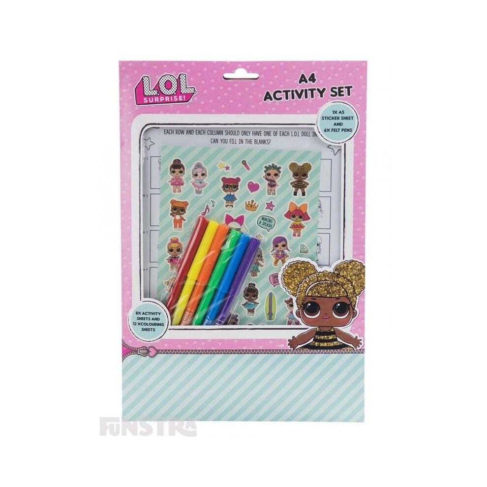 LOL Suprise Colouring Sticker Felt Pens Activity Travel Set