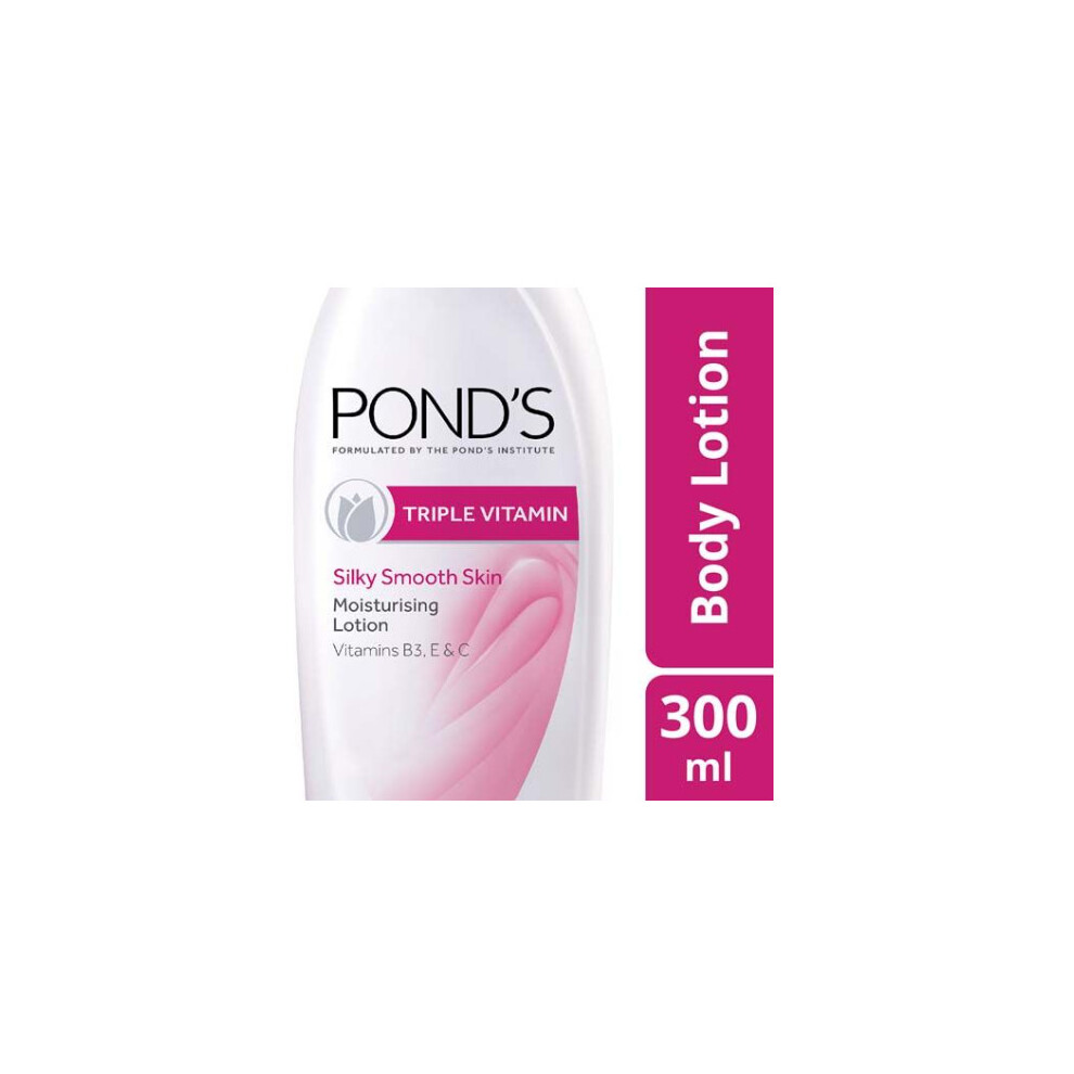 Ponds Body Lotion - Moisturizing, Triple Vitamin, 300 ml