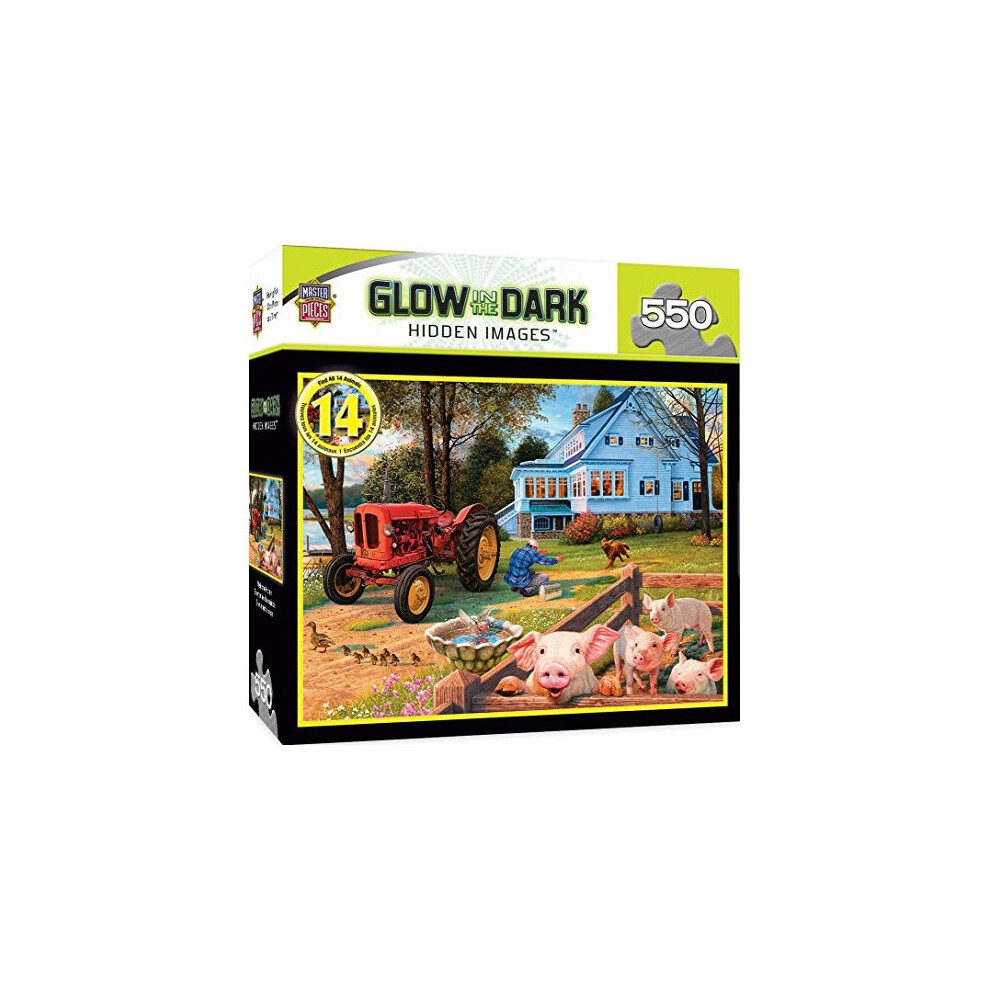 Photos - Jigsaw Puzzle / Mosaic Masterpieces Hidden Image Glow In The Dark Welcome Home Farm Scene Jigsaw Puzzle By Steve Read 550Piece 