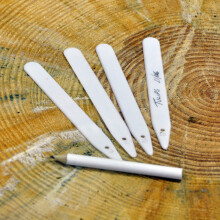 50PK PLASTIC WHITE PLANT LABELS SEED TRAY MARKER NAME TAGS GARDENING POTS PENCIL