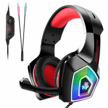 Gaming Headsets ,Gamers Headphones with Noise Canceling LED Mic