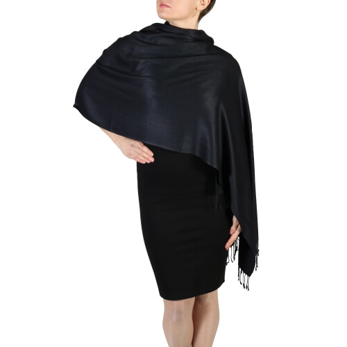 Black York Shawls Fairtrade Handcrafted Soft Pashmina Wrap On Onbuy