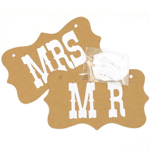 MR AND MRS PROP COWHIDE CARDS