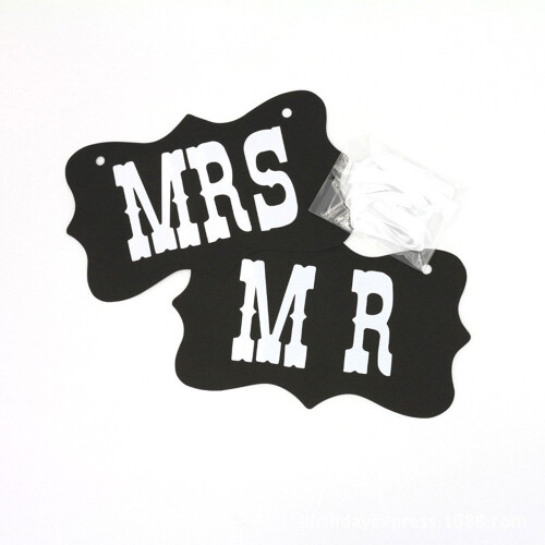 MR AND MRS PROP BLACK CARDS
