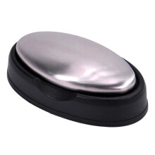 TRIXES Stainless Steel Odour Eliminating Removing Soap with Black Stand Kitchen Bathroom Food Prep
