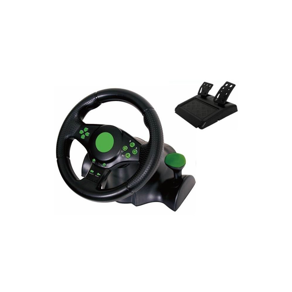 Kabalo Gaming Vibration Racing Steering Wheel (23cm) and Pedals for XBOX ONE PS3 PS2 PC USB