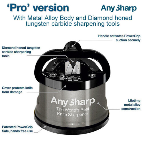 AnySharp Pro Knife Sharpener, Stainless Steel 1