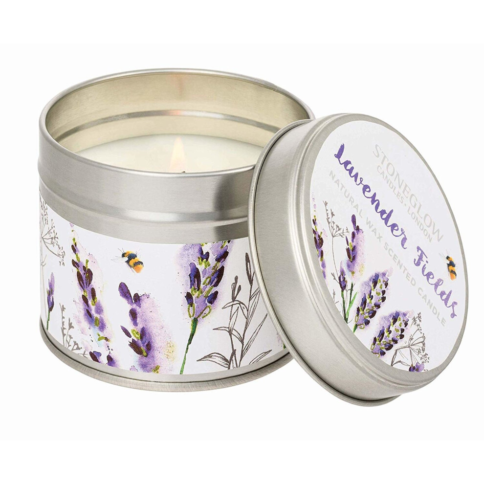 Stoneglow Botanics Candle in a TIn - Lavender Fields