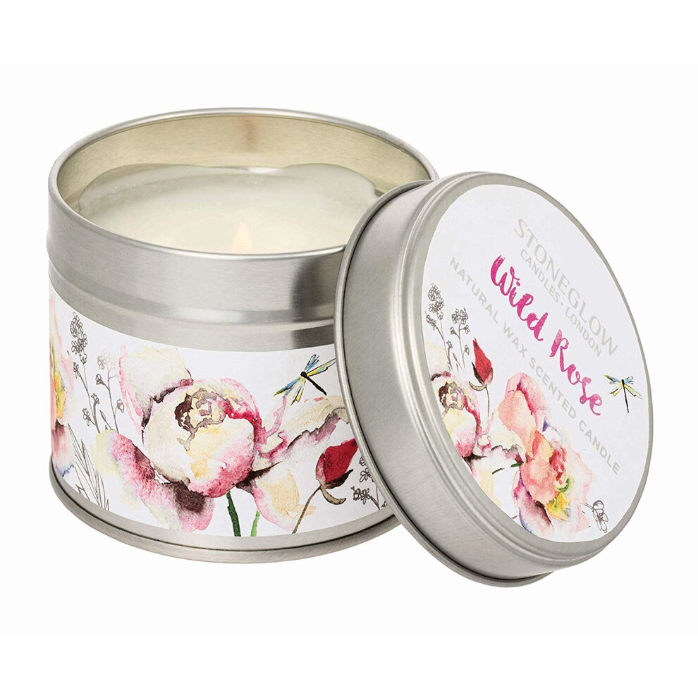 Stoneglow Botanics Candle in a Tin - Wild Rose