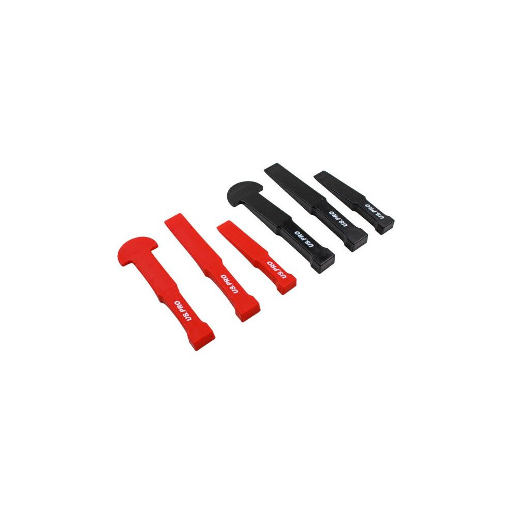 Us Pro 6Pc Non-Marking Trim & Pry Bar Door Trim Remover Clips Tool Set
