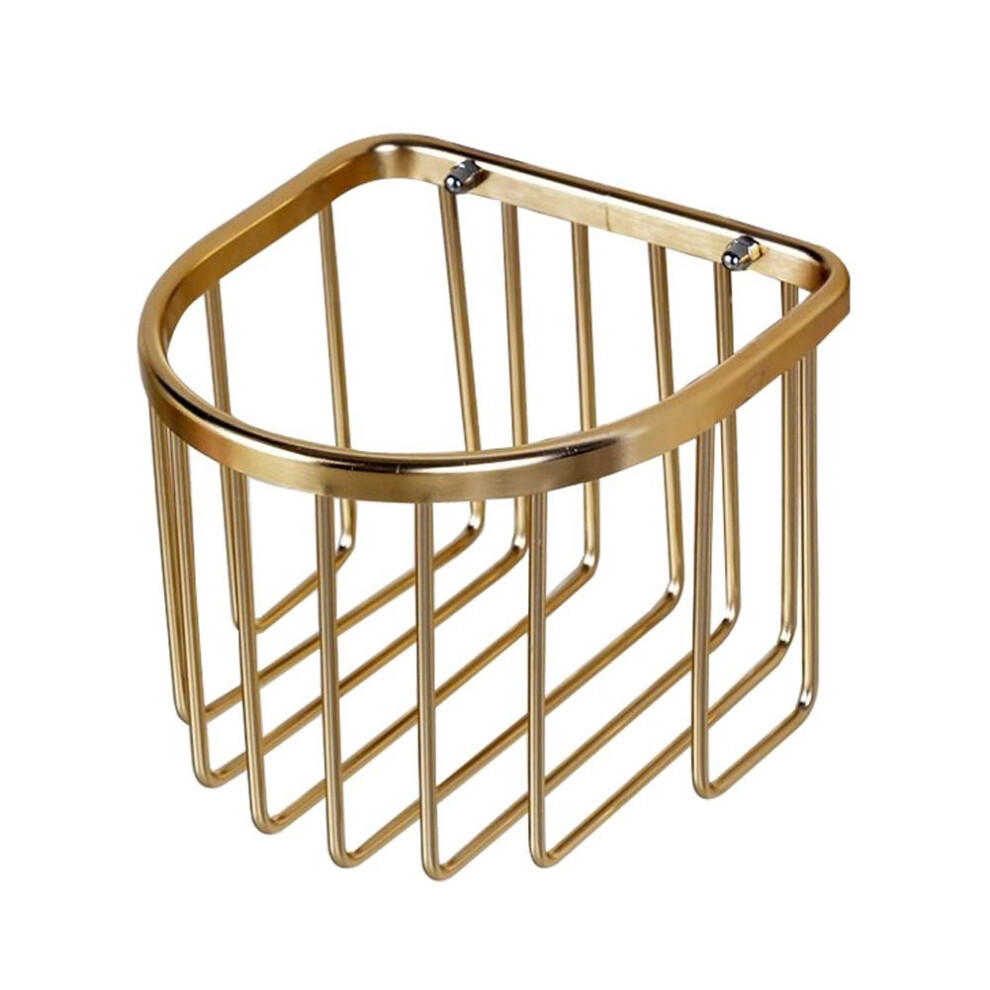 New Bathroom Tissue Holder Aluminium Toilet Roll Holders Basket, Gold