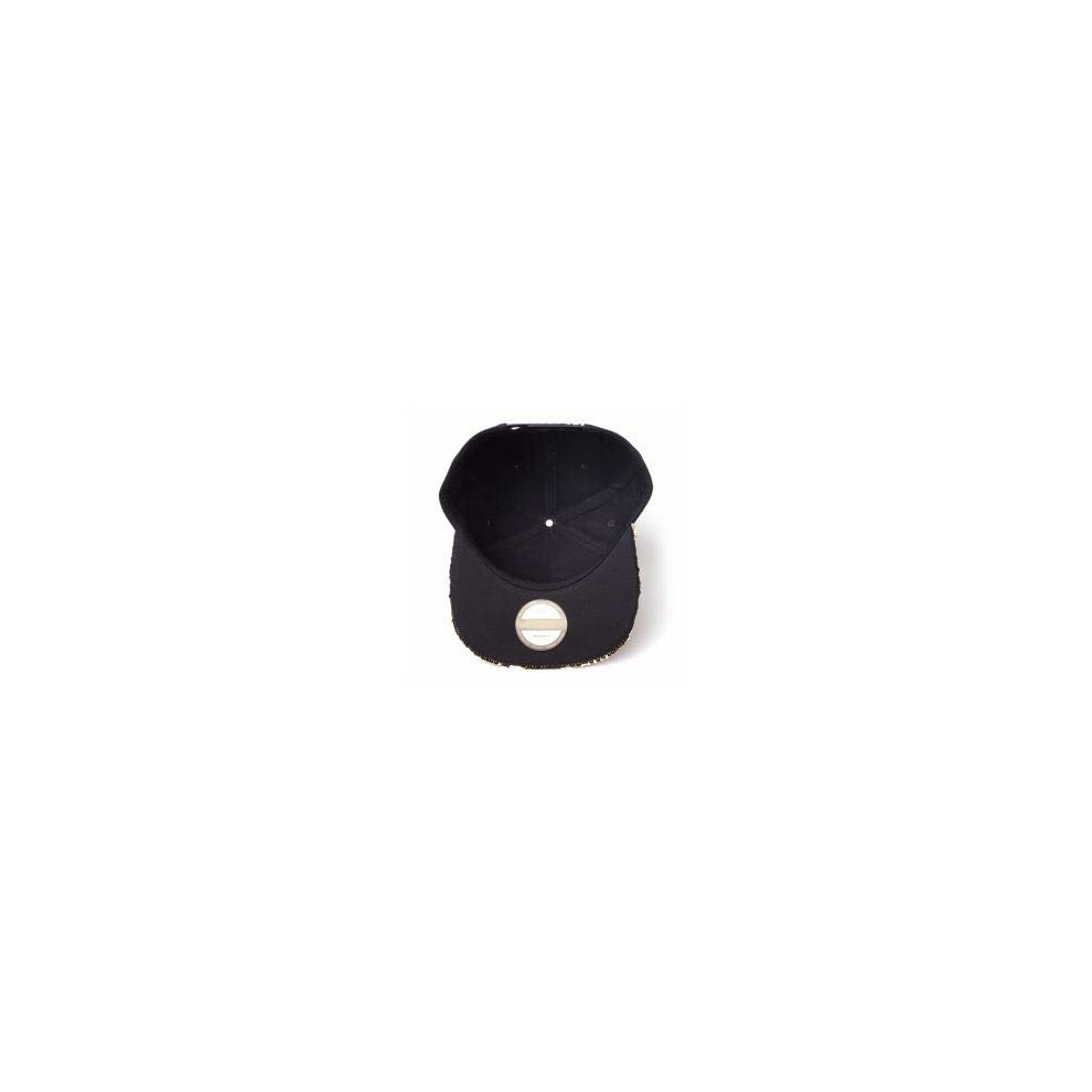 Star Wars Logo Sequins Snapback Baseball Cap, Black/ Sb700127stw (New) Gold