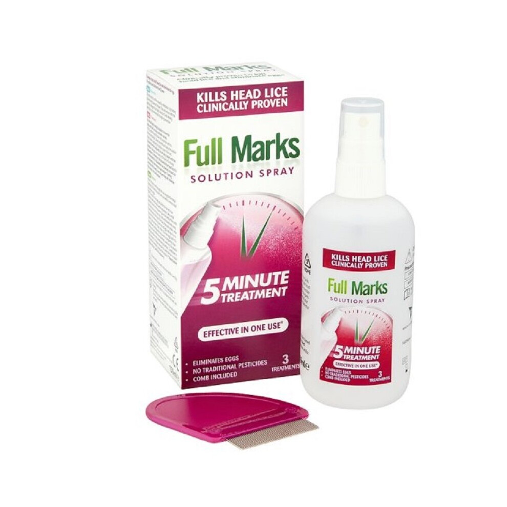 Full Marks Solution Spray 150Ml & Comb - 3 Treatments