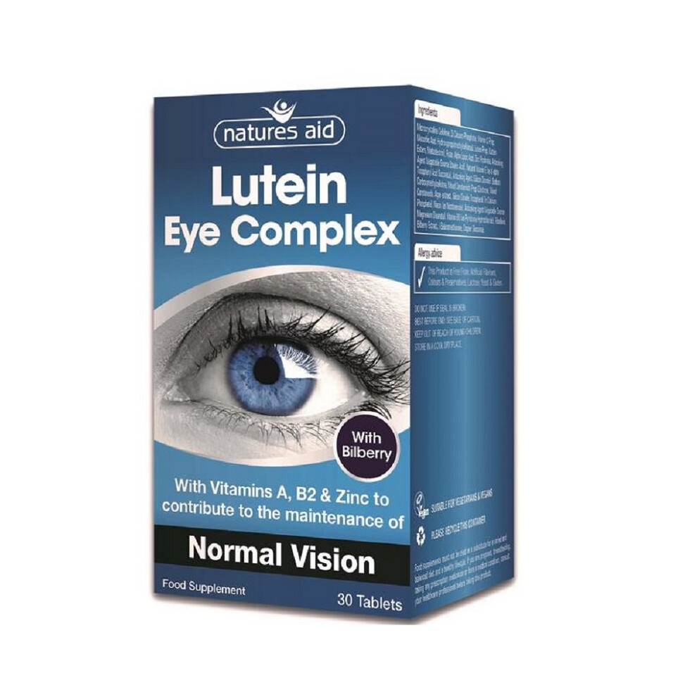 Natures Aid Lutein Eye Complex 30 Tablets