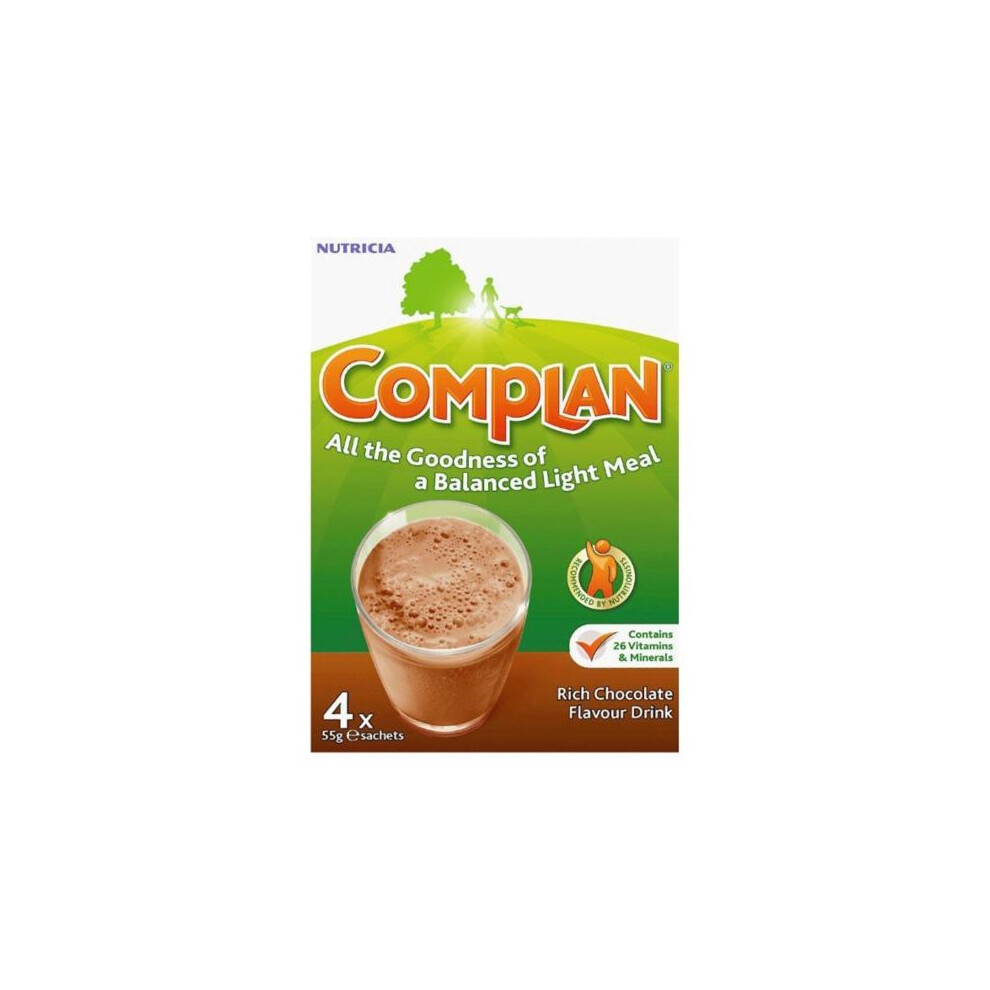 Complan Rich Chocolate Flavour Nutrition Drink 4 X 55g Sachets