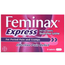 Feminax Express For Period Pain & Cramps - 8 x 342mg Tablets