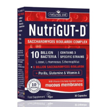 Natures Aid NutriGut-D 10 Billion Bacteria - 30 Capsules