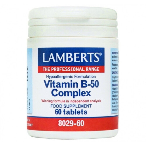 Lamberts Lamberts High Strength Vitamin B-50 Complex 60 Tablets