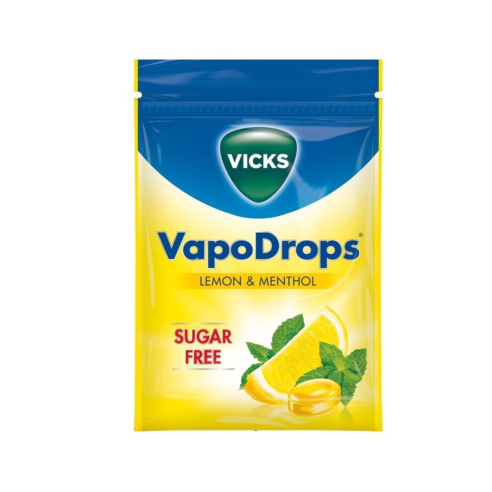 Vicks Vapodrops Lemon & Menthol Sugar Free 72G