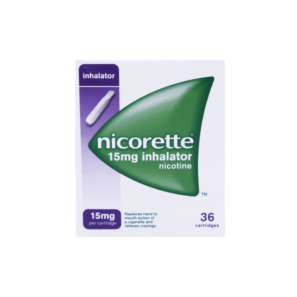 Nicorette 15mg Inhalator Nicotine 36 Cartridges